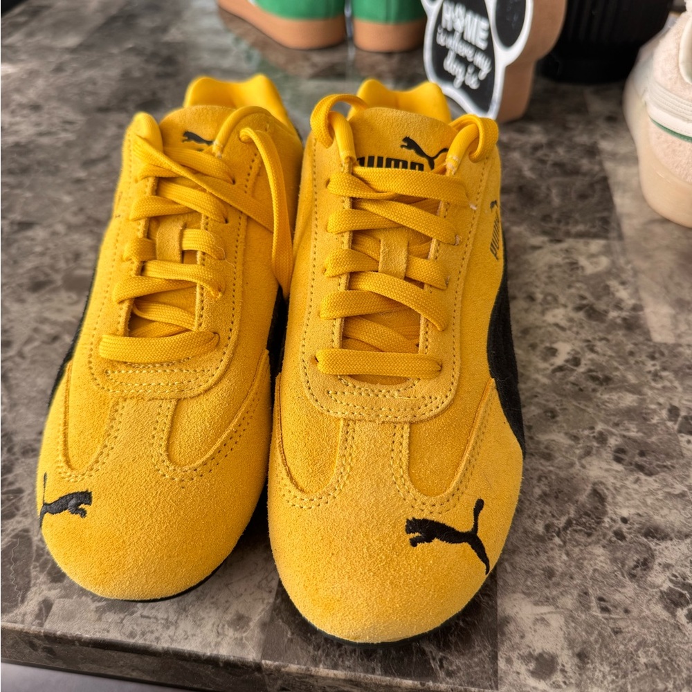 Puma Bright Yellow and Black Shoes